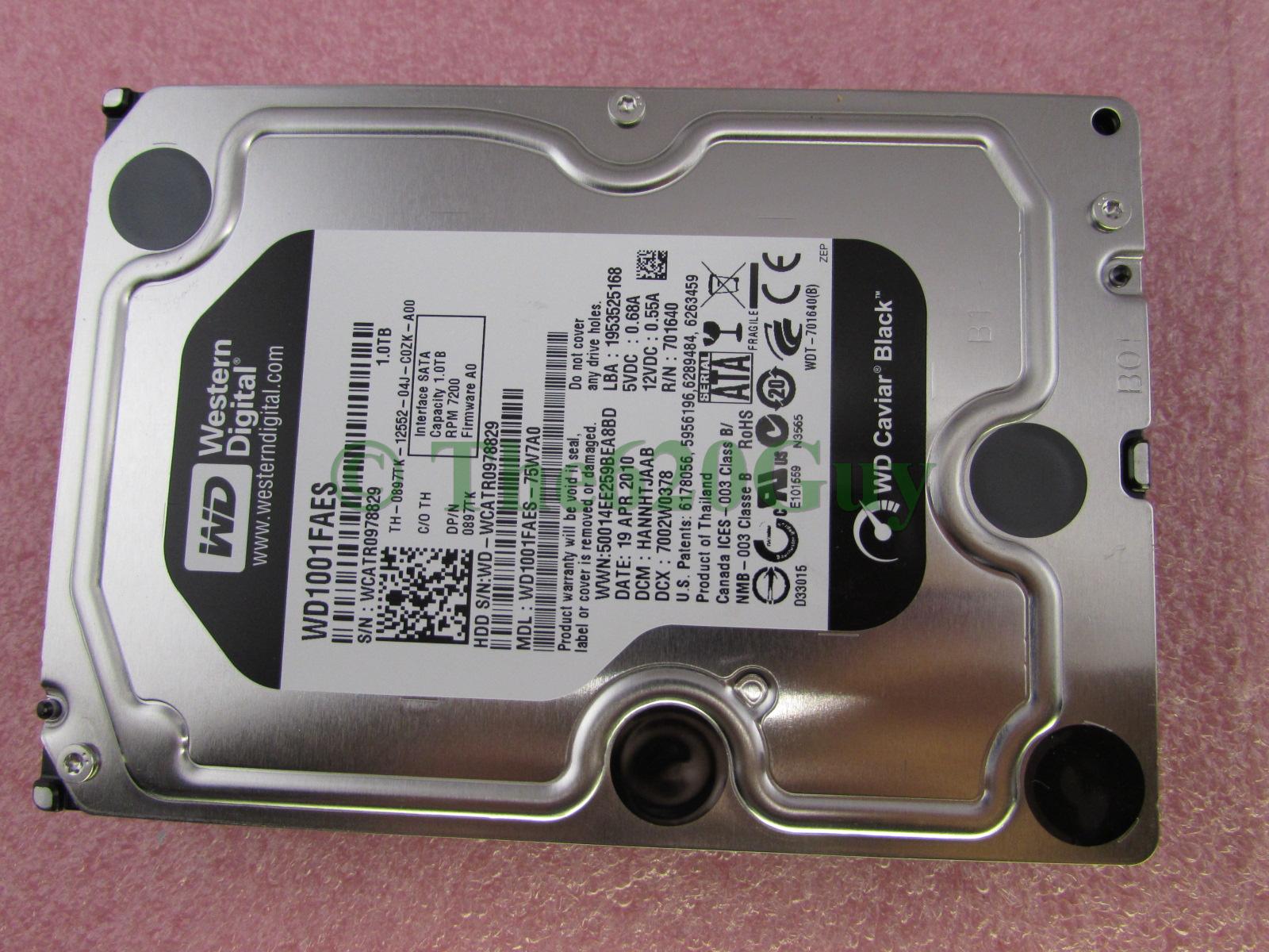 Western Digital Black WD1001FAES-75W7A0 1TB SATA Hard Drive DCM ...