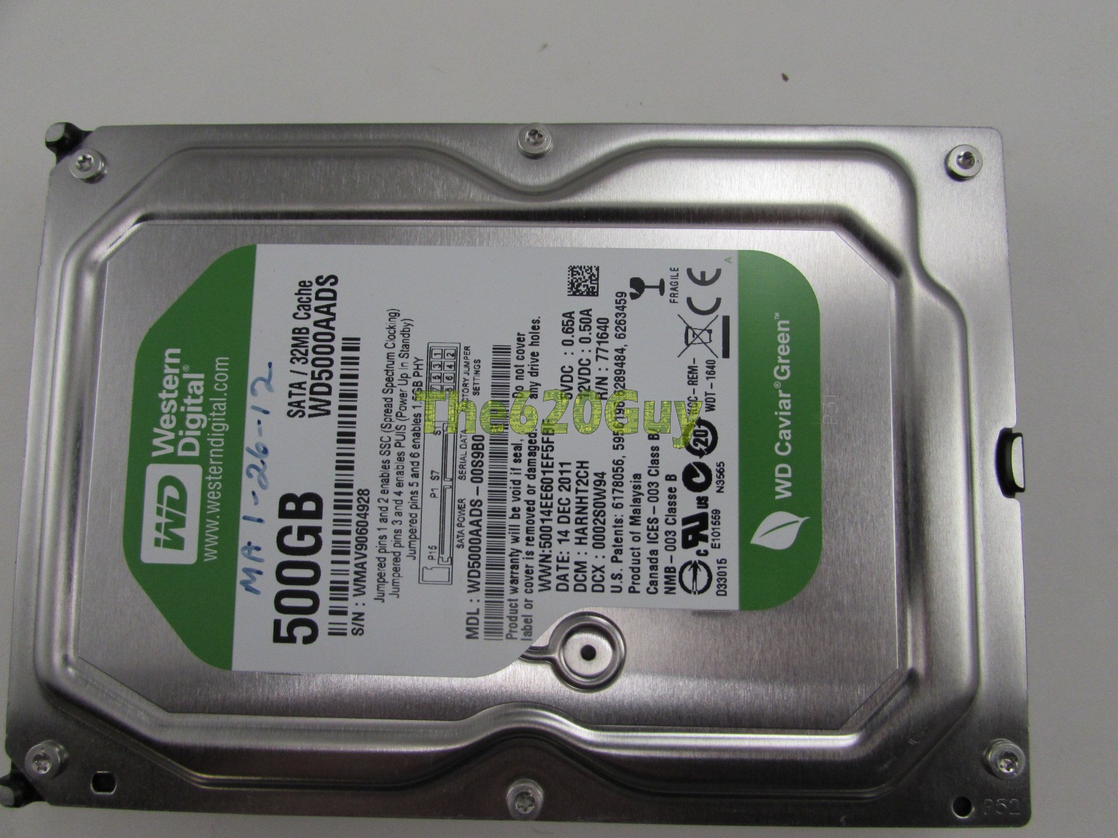 Western Digital WD5000AADS Green 500GB 5400 RPM SATA Hard Drive DCM ...