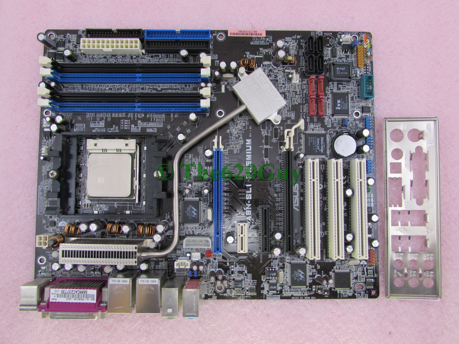 Asus A8N-SLI Premium REV 1.02 Motherboard + AMD Athlon 64 3800+ 2.40GHz CPU + IO