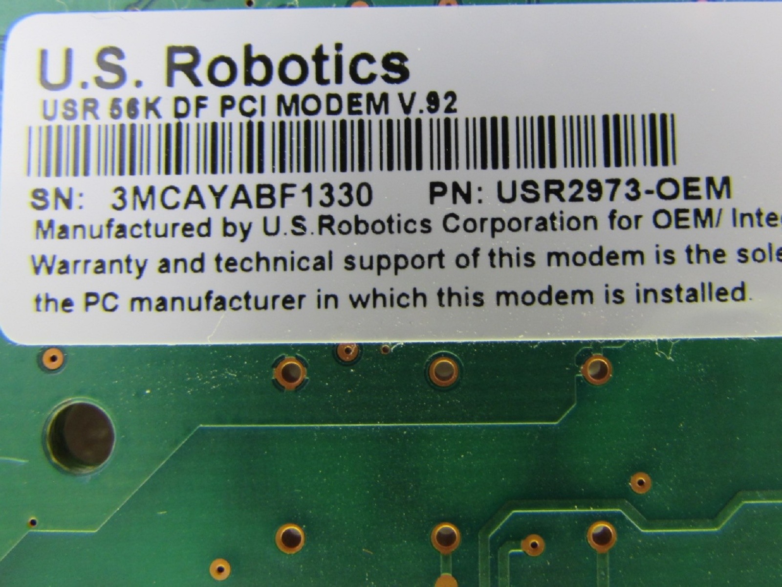 U.S.ROBOTICS V.92 PCI FAX MODEM DRIVERS FOR WINDOWS