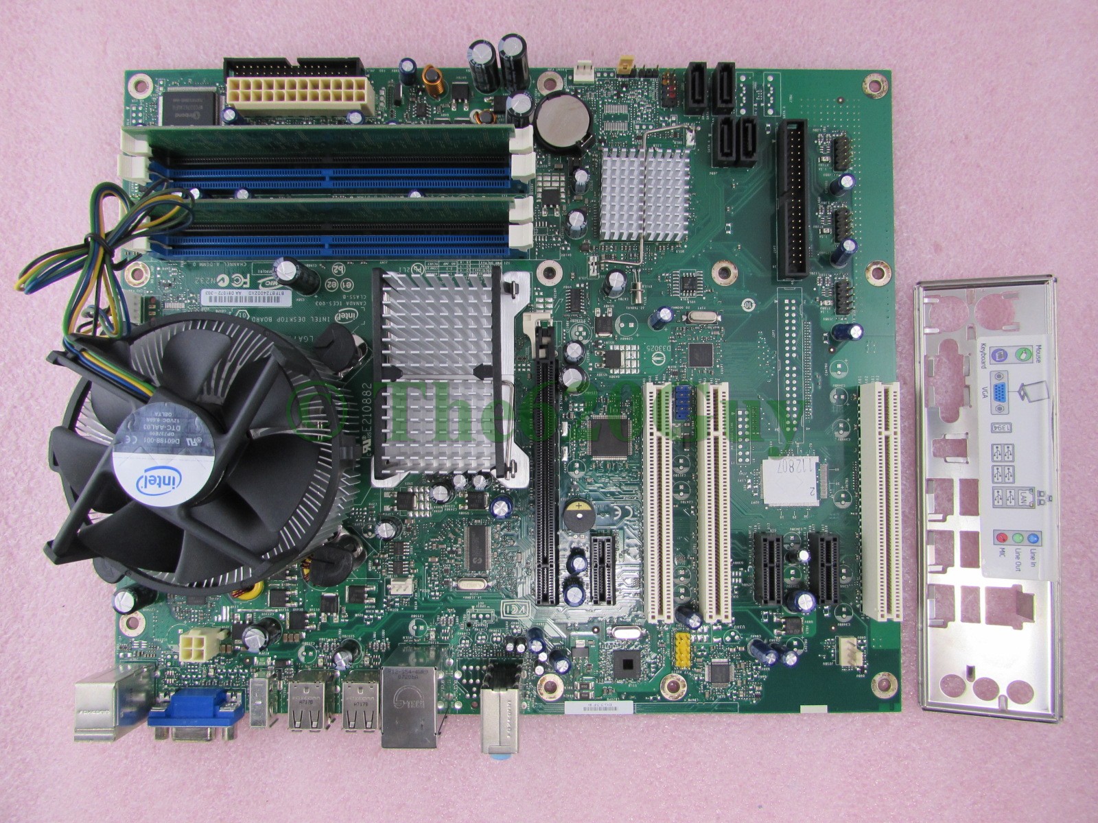 Intel DG33FB Motherboard + Core 2 Quad Q6600 2.4GHz CPU + 1GB RAM Fan I ...