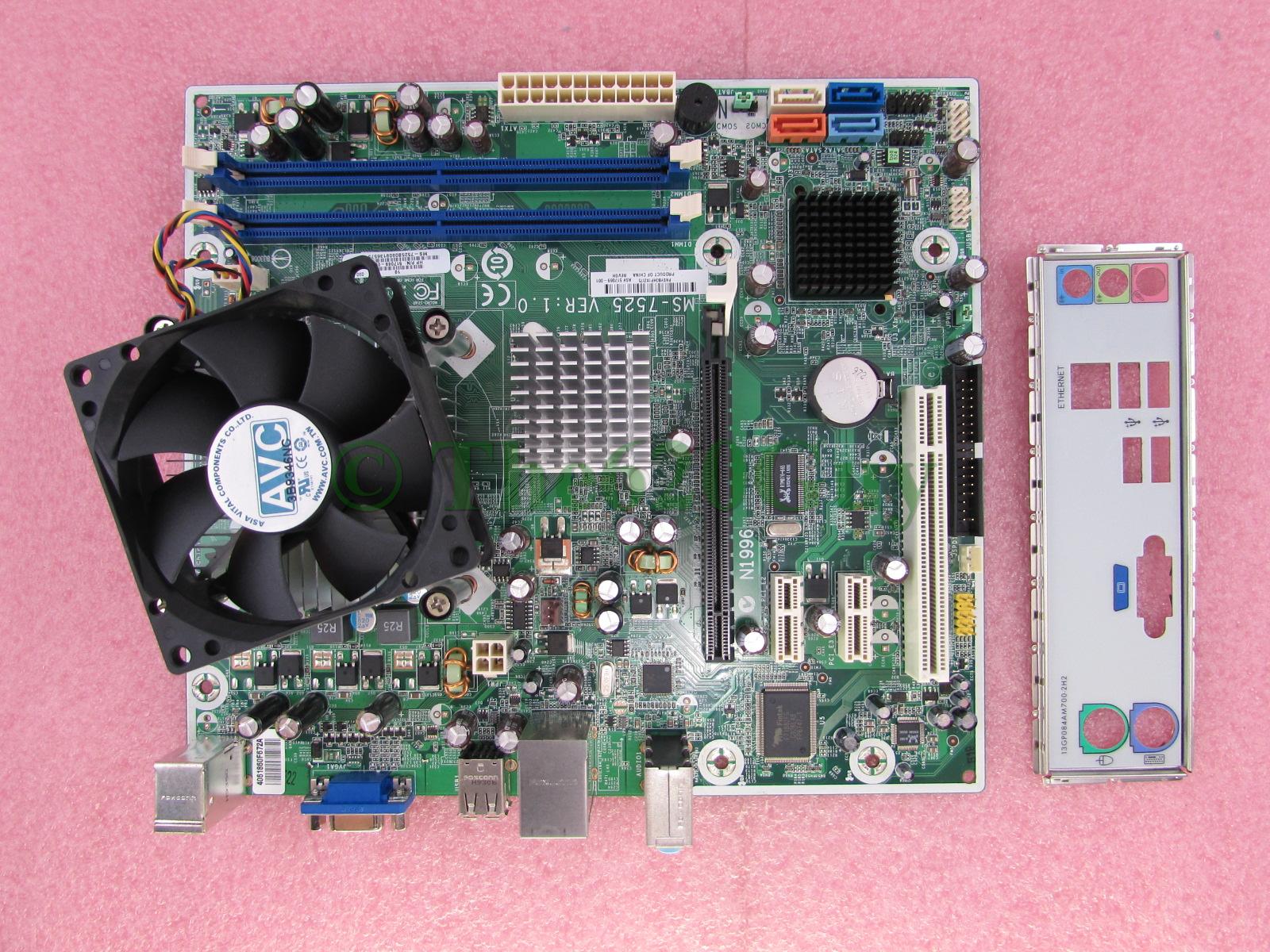 HP Boston GL6 517069 001 MSI MS 7525 Motherboard Pentium E5200 2 5GHz ...