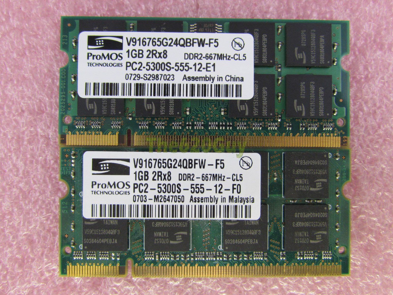 Barrette RAM 1Go PC Portable – PROMOS DDR2 667MHz PC2-5300 (reconditionnée)