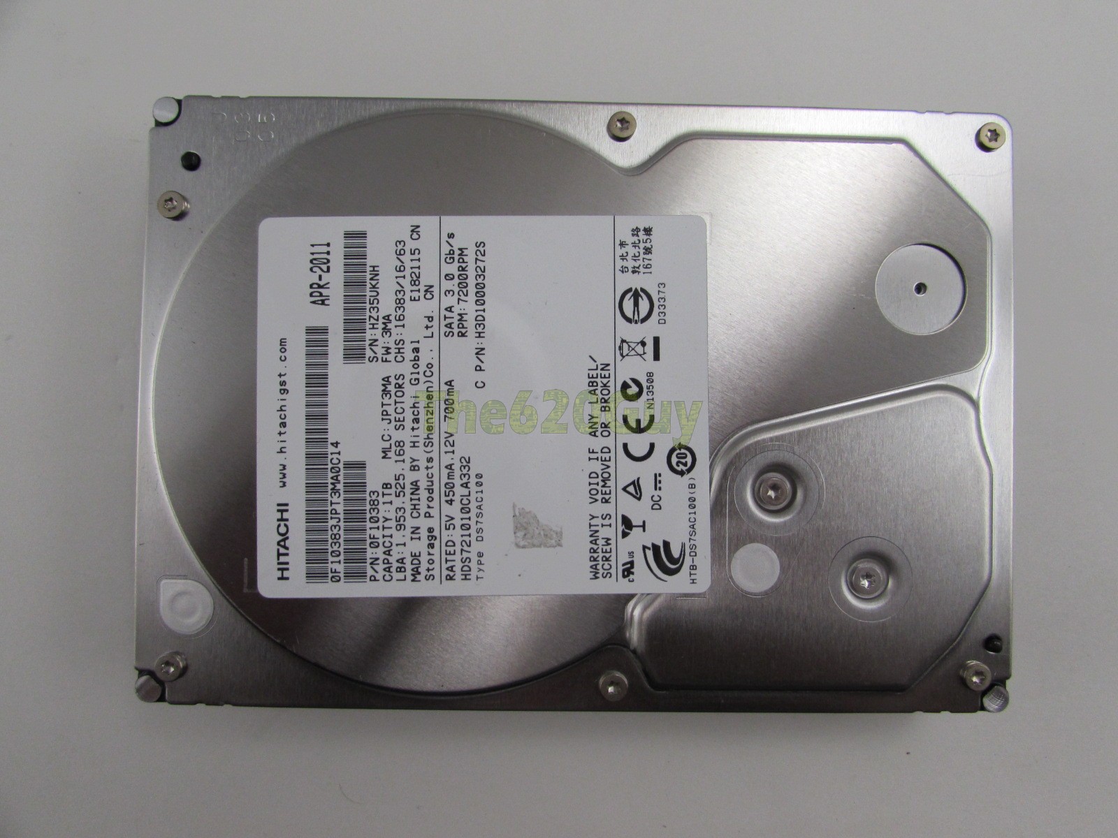 Hitachi HDS721010CLA332 Deskstar 7K1000.C 1TB 7200RPM 32MB SATA Hard ...