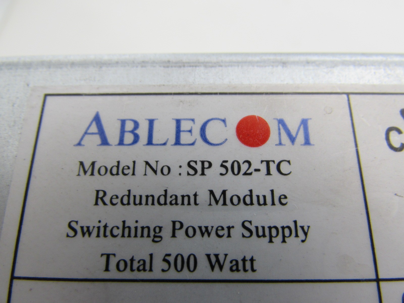 Ablecom SP 502-TC 500W Triple Redundant Hot-Swap Power Supply PSU Cage ...
