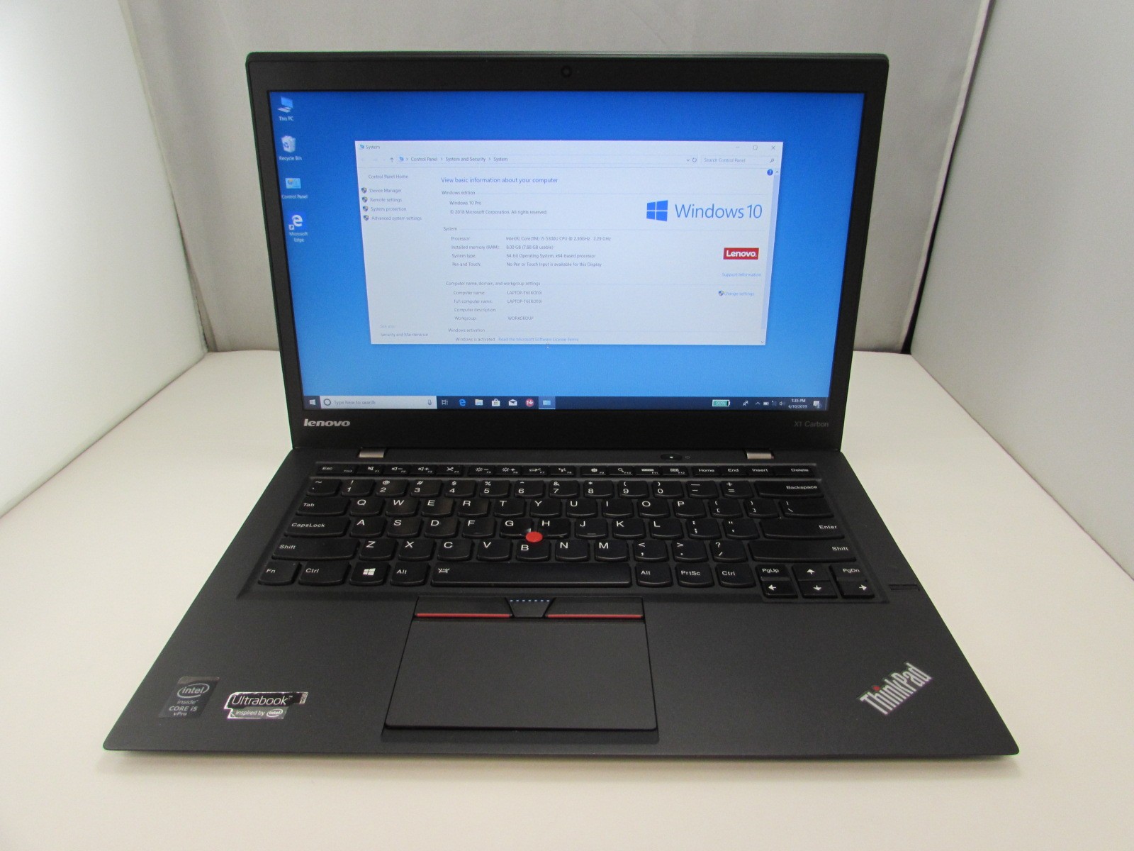 Lenovo ThinkPad X1 Carbon 3rd Gen 20BT Ultrabook 14″ i5 2.3
